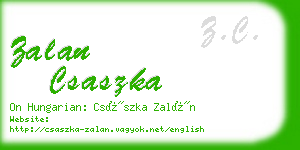 zalan csaszka business card